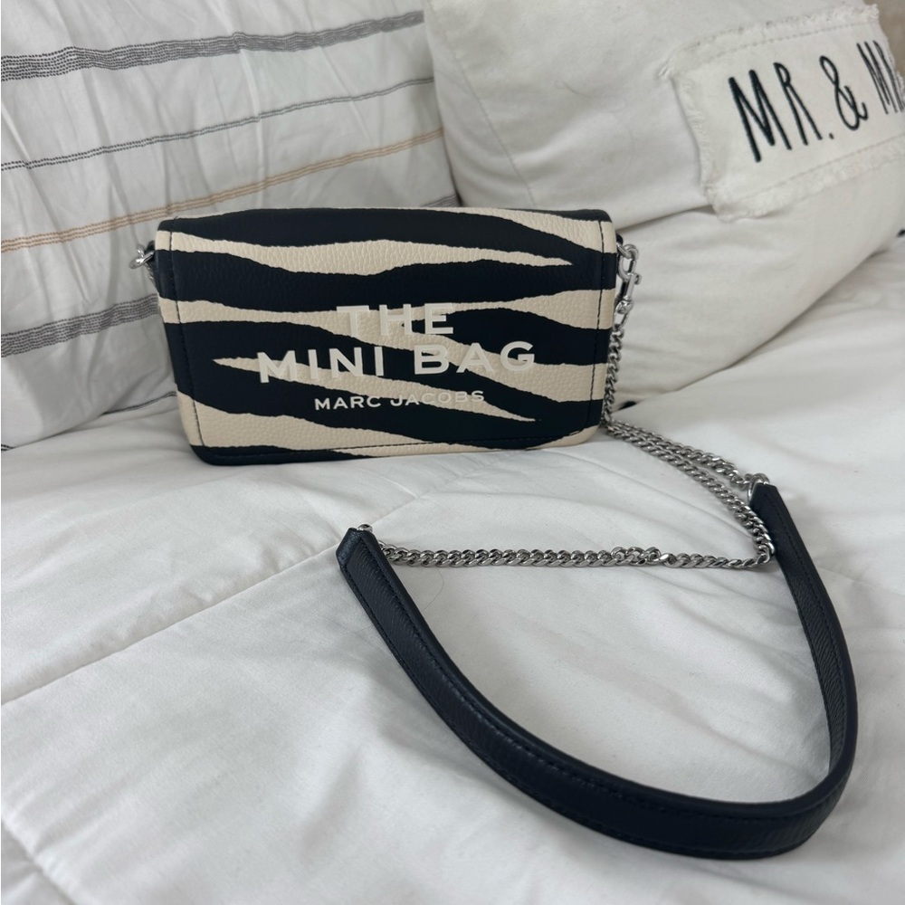 Marc Jacobs Black and Cream Zebra Pattern Bag